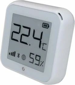 Absolute Shelly Plus H&T Humidity And Temperature WiFi Smart Sensor With E-ink Display